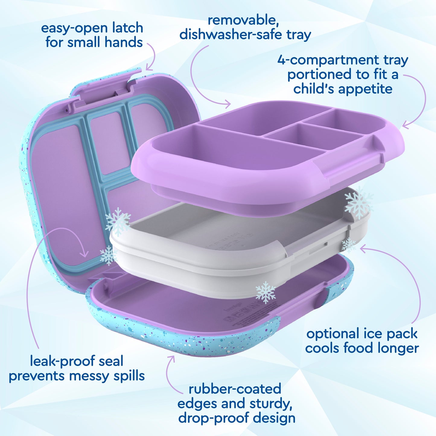 Bentgo Chill Kids Lunch Box & 2 Extra Trays with Lids