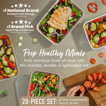 Bentgo Prep 1-Compartment Meal Prep Containers (20-Piece)